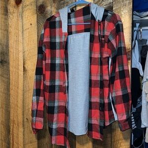 Hooded flannel